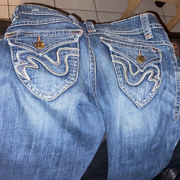 Urban Behaviour Wide Flare Blue Jeans! - Picture 3 of 7